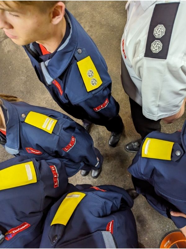 Yellow Fire Cadet epaulettes.